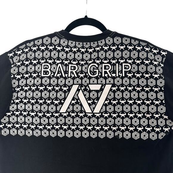 A7 Bar Grip Shirt XL Black Never Say Die Powerlifting Gym Tee Grip Back Logo - Picture 8 of 12